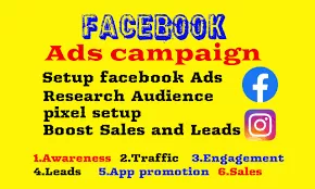 setup and manage facebook ads, instagram ads campaign for sales ,leads, traffic